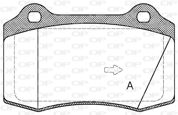 OPEN PARTS Комплект тормозных колодок, дисковый тормоз BPA0434.55